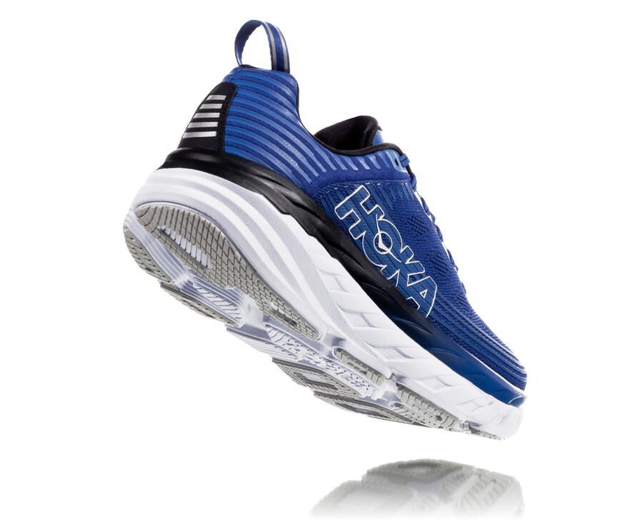 Hoka Australia One One Bondi 6 - Mens Running Shoes Blue/White - DTVGI-3856